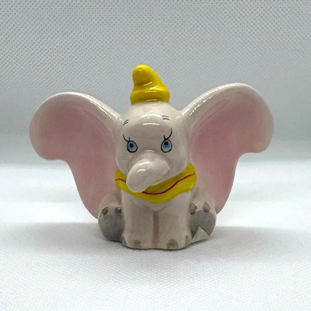 Vintage Disney Ceramic Dumbo the Elephant Collectible Figure approx. 2.5” tall